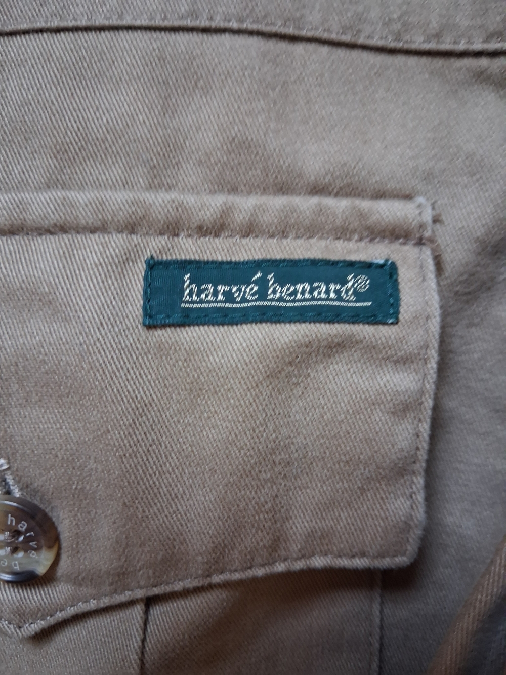 Harve Benard Shirt Dress Taupe Button-Front Utility Size 10 Vintage 80s - Picture 4 of 10